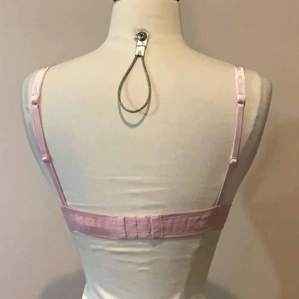 VS Pink Velvet Triangle Bralette in Baby Pink Small - Picture 5 of 10